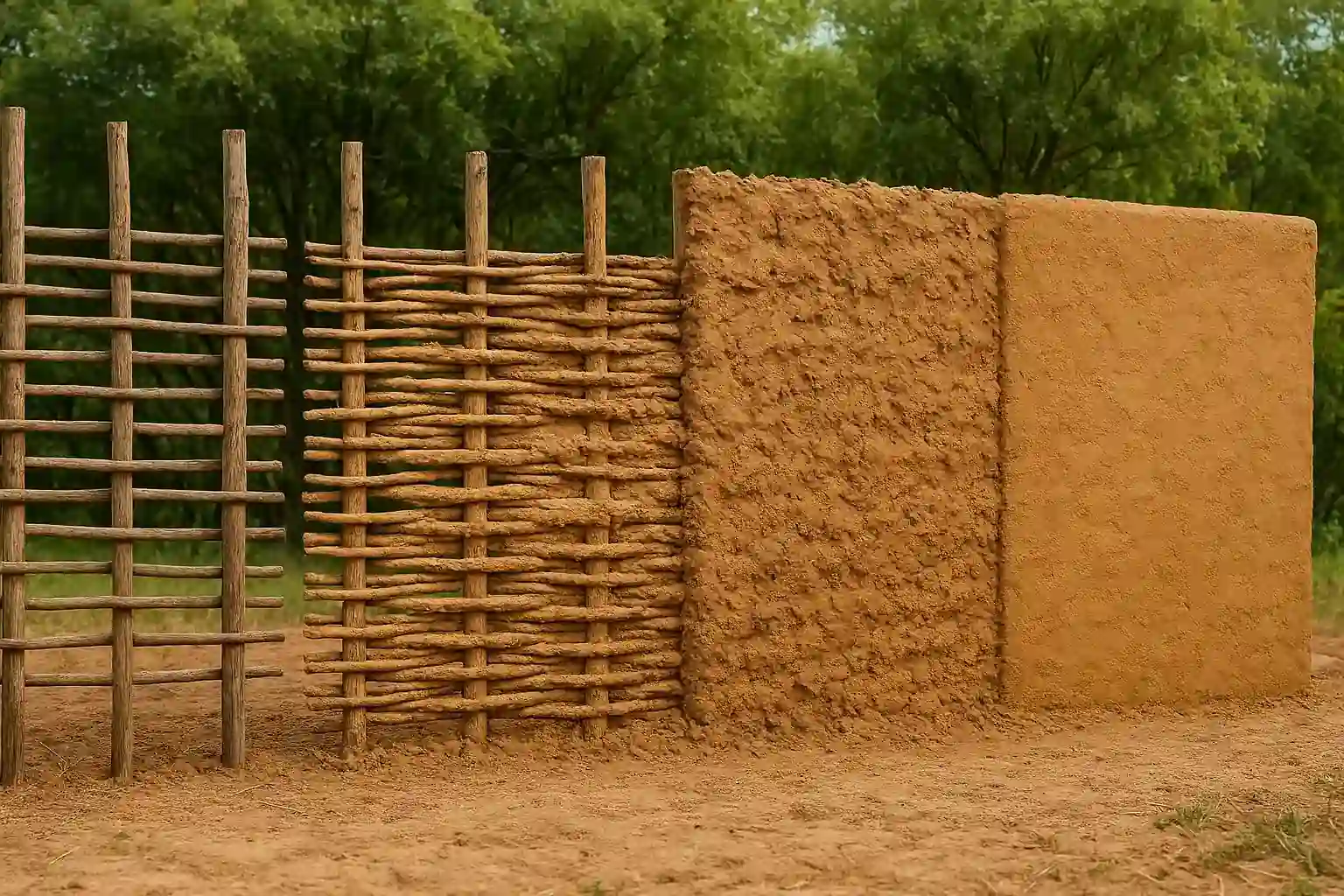 Construção com taipa de mão